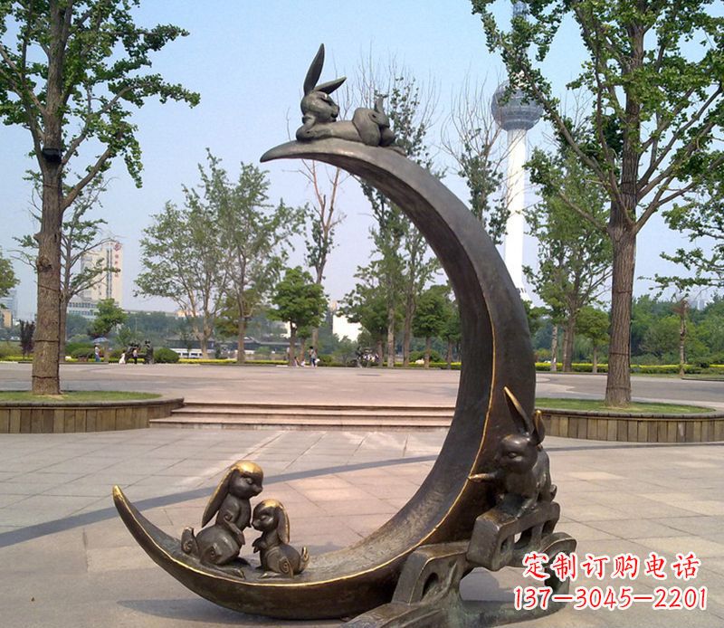 东营兔子铜雕