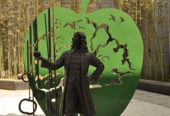 东营牛顿公园铜雕，艺术品升华人物形象