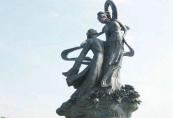 东营铸就爱情经典，中领雕塑定制牛郎织女广场雕塑