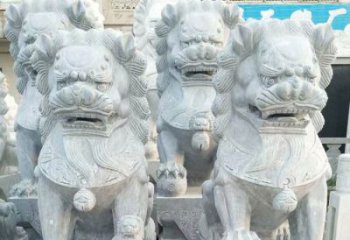 东营企业景观装饰大理石狮子雕塑
