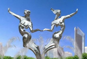 东营爱情镌刻，不锈钢抽象情侣雕塑