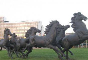 东营群马公园动物铜雕，让艺术描绘你的故事