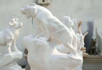 东营中领雕塑：汉白玉老虎雕塑