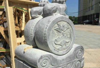 东营中领雕塑：仿古石门墩石雕艺术品