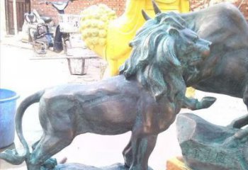 东营象征霸气，越狱青铜狮子雕塑