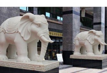 东营最佳选择——石雕酒店大象雕塑