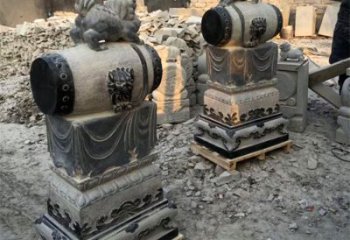 东营定制大象雕塑石雕门墩，传承中国古典文化