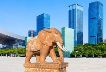 东营大象雕塑，现代大象喷水雕塑，营造雅致优雅氛围