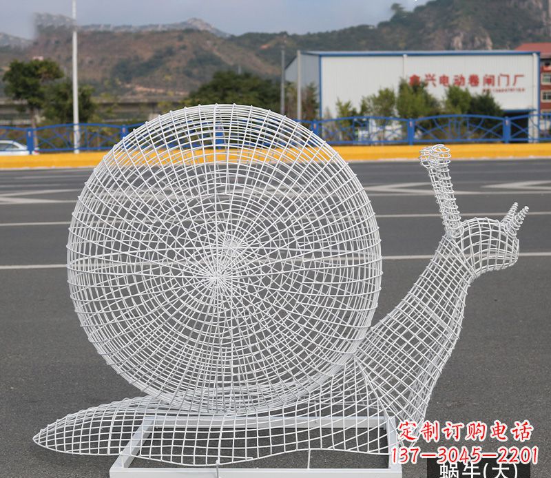 东营蜗牛镂空不锈钢景观雕塑