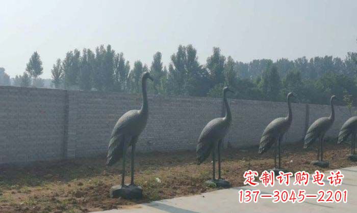 东营仙鹤抽象铜雕 (2)