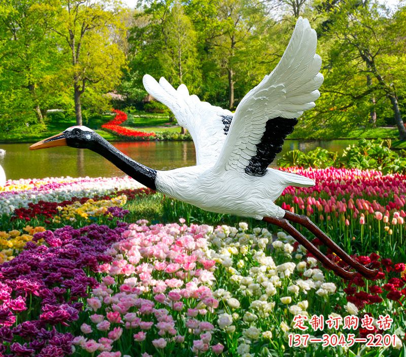 东营仙鹤雕塑灯