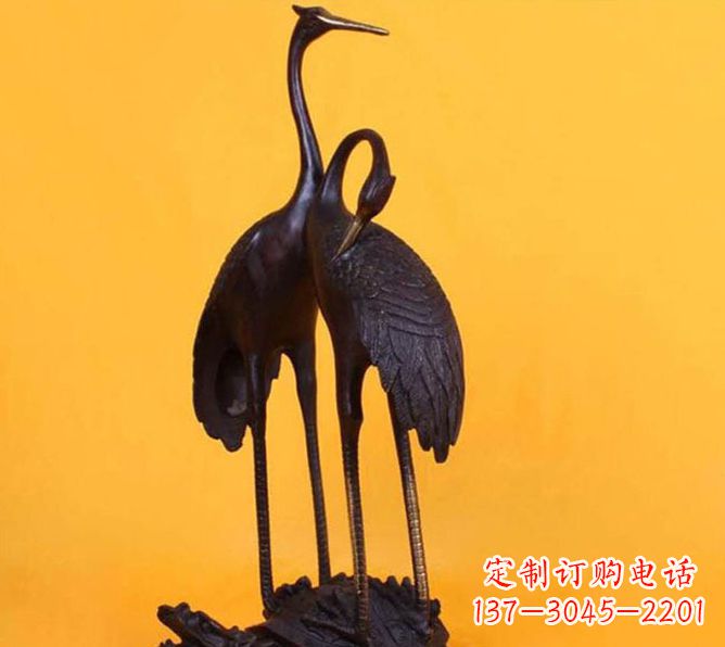 东营仙鹤雕塑铜