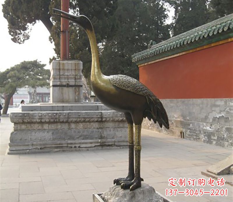 东营仙鹤动物铜雕 (2)
