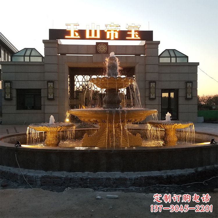 东营小区广场欧式水景石雕喷泉
