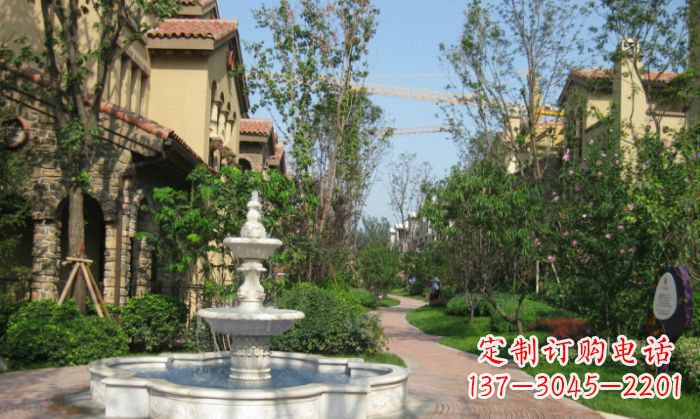 东营小区景观大理石喷泉石雕 (5)