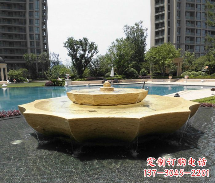 东营小区景观大理石喷泉石雕 (6)