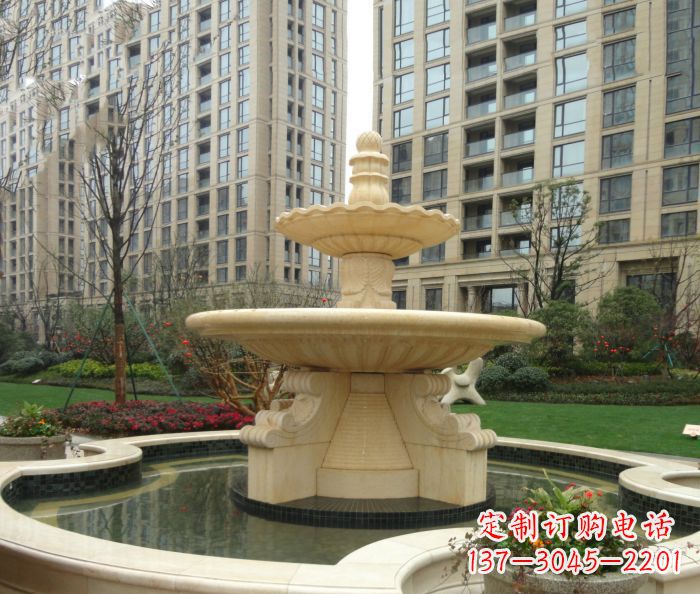 东营小区景观大理石喷泉石雕 (8)