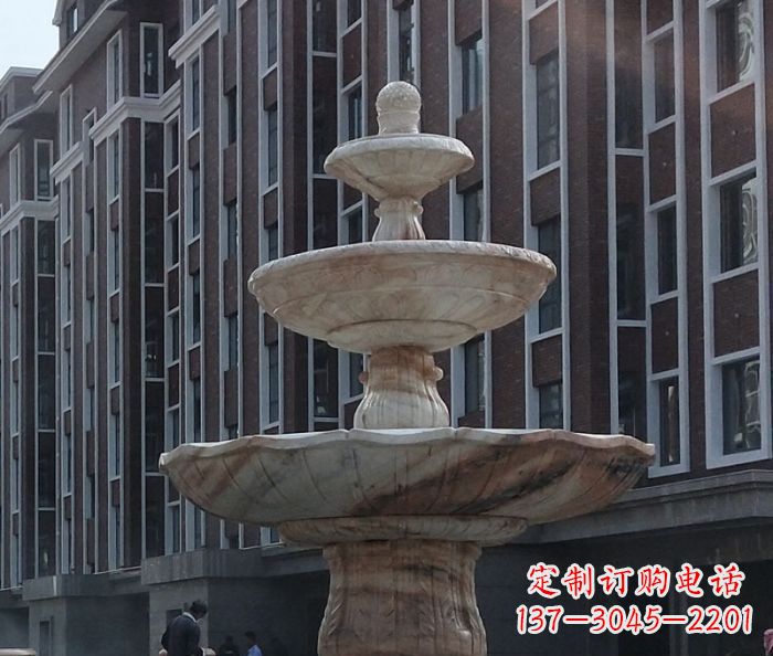 东营小区景观大型喷泉石雕 (6)