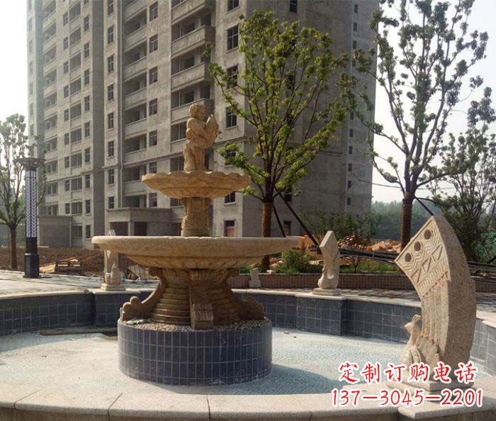 东营小区景观大型喷泉石雕