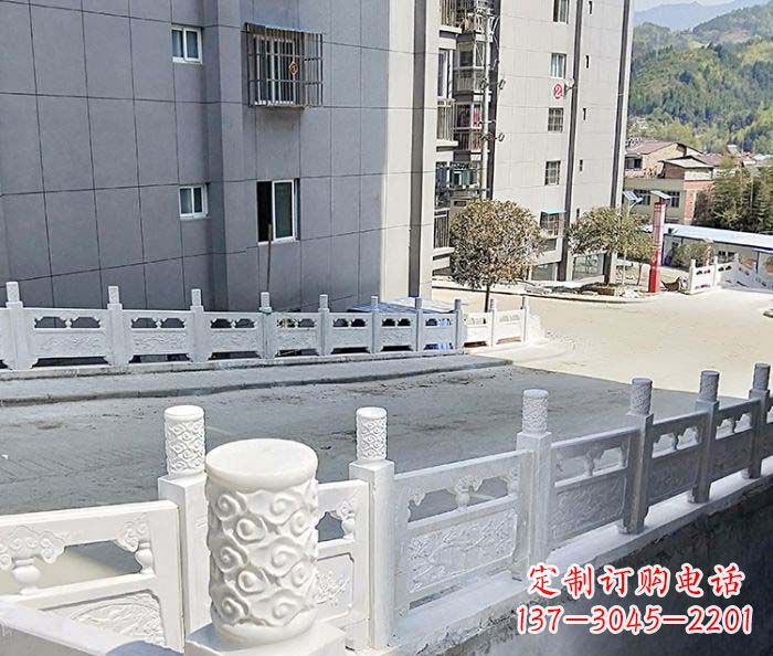 东营小区景观汉白玉石雕栏板