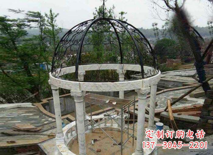 东营小区欧式圆顶凉亭石雕
