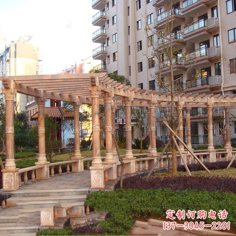 东营小区石雕花架长廊