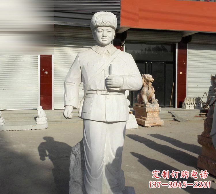 东营校园大理石立式雷锋雕塑