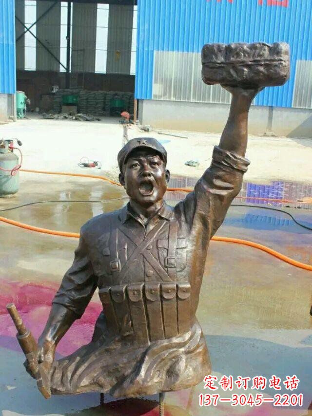 东营校园董存瑞名人铜雕