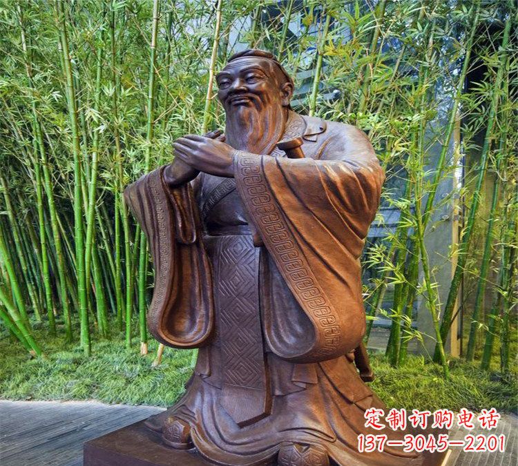 东营校园孔子行教像铜雕