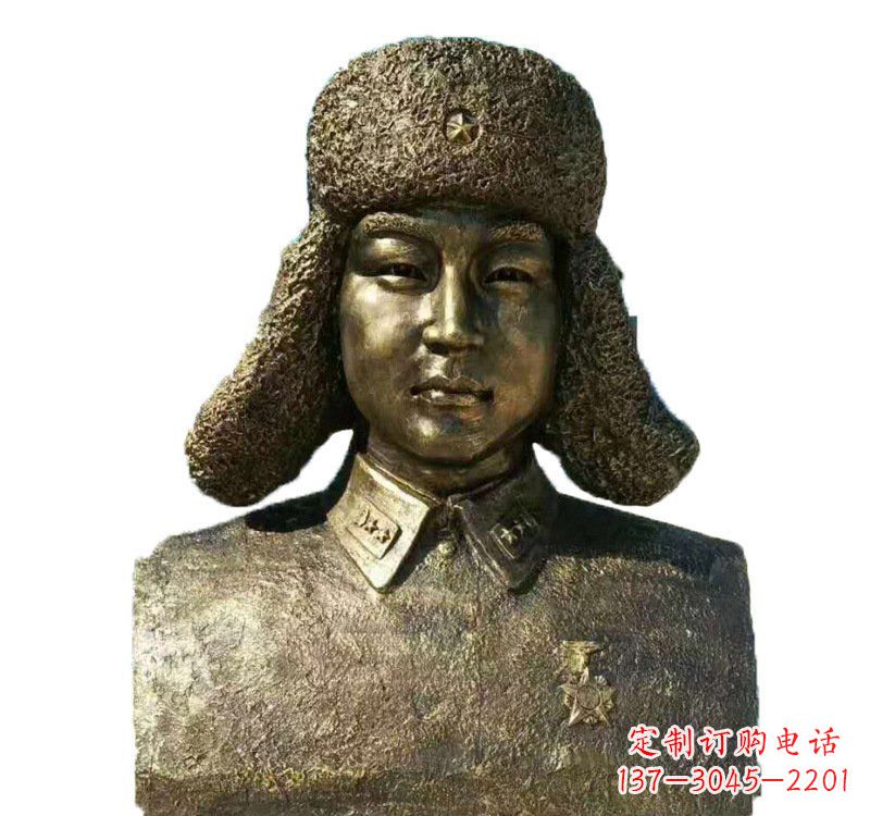 东营校园雷锋头像铜雕