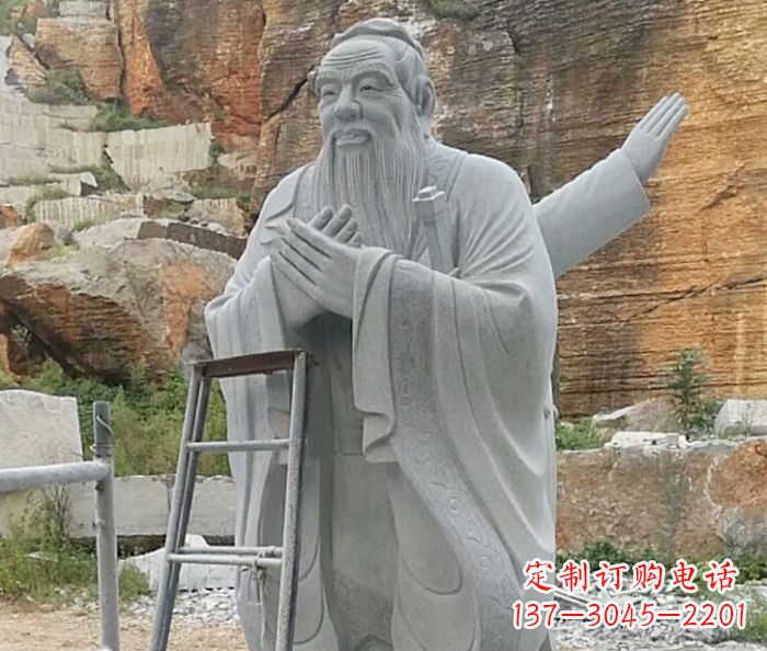 东营校园人物大理石孔子石雕