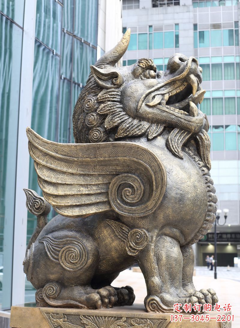 东营獬豸古代神兽铜雕
