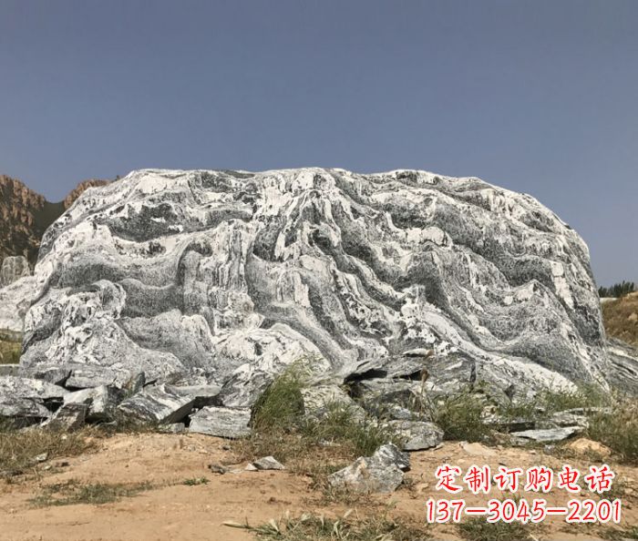 东营雪浪石假山公园景观石雕 (2)