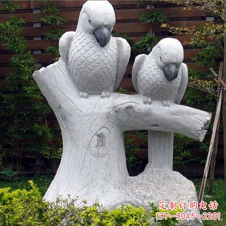 东营鹦鹉大理石雕塑