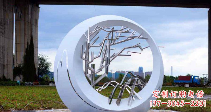 东营园林不锈钢抽象树枝雕塑