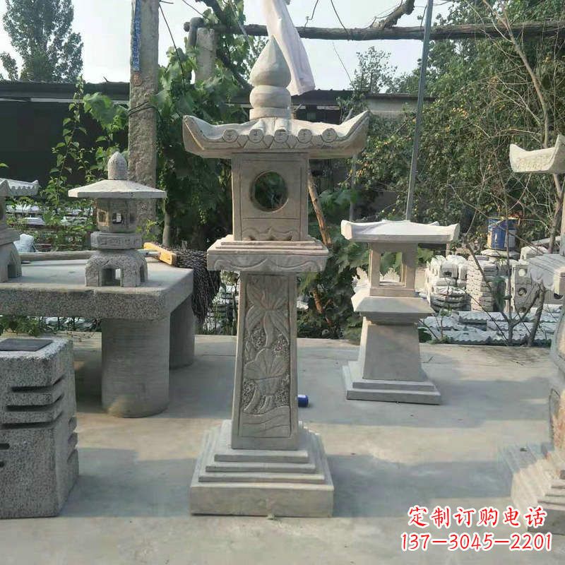 东营园林仿古做旧中式石灯