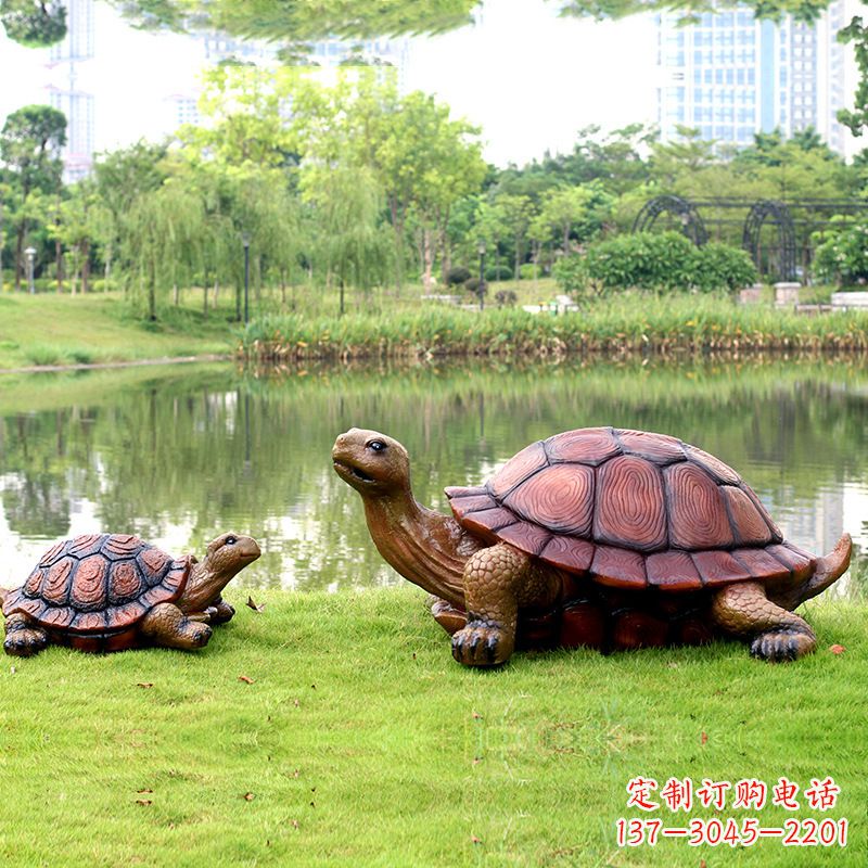 东营园林仿真乌龟玻璃钢池塘湖泊水景雕塑摆件