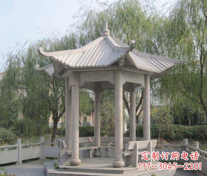 东营园林景观大理石凉亭石雕