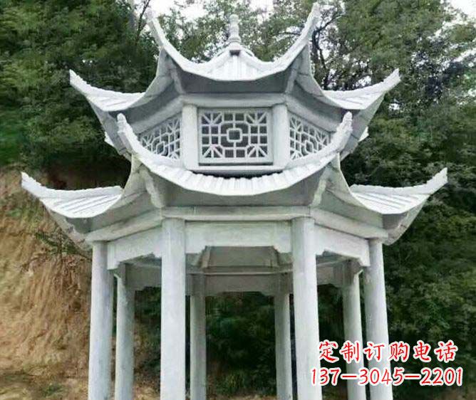 东营园林景观多层凉亭石雕