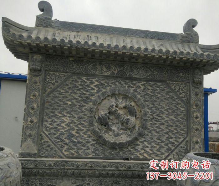 东营园林景观仿古石雕影壁