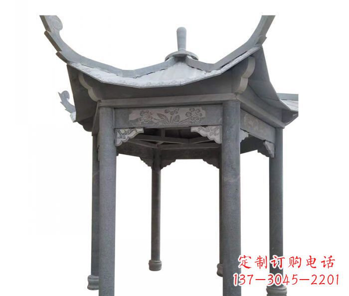 东营园林景观仿古石雕凉亭 (3)