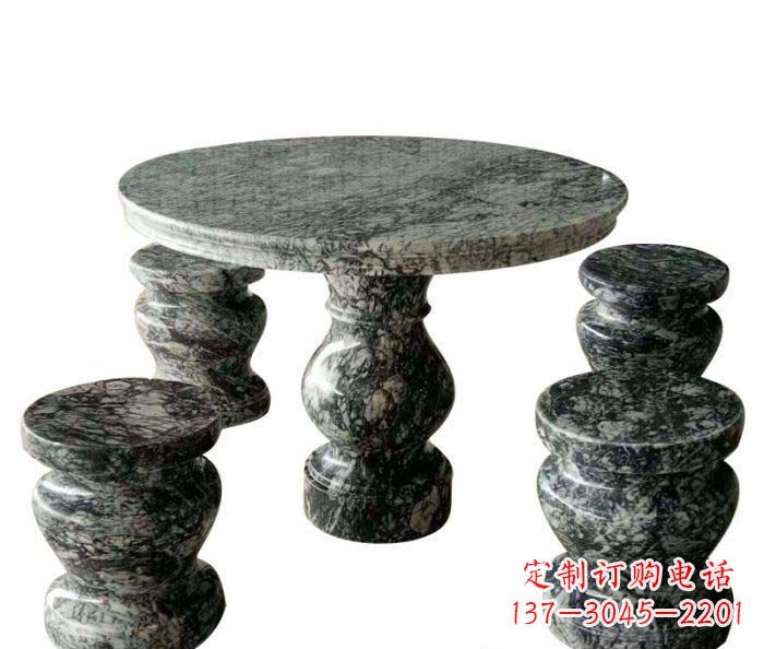 东营园林景观圆形石桌凳