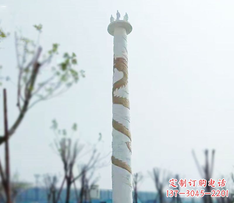 东营园林龙柱景观不锈钢