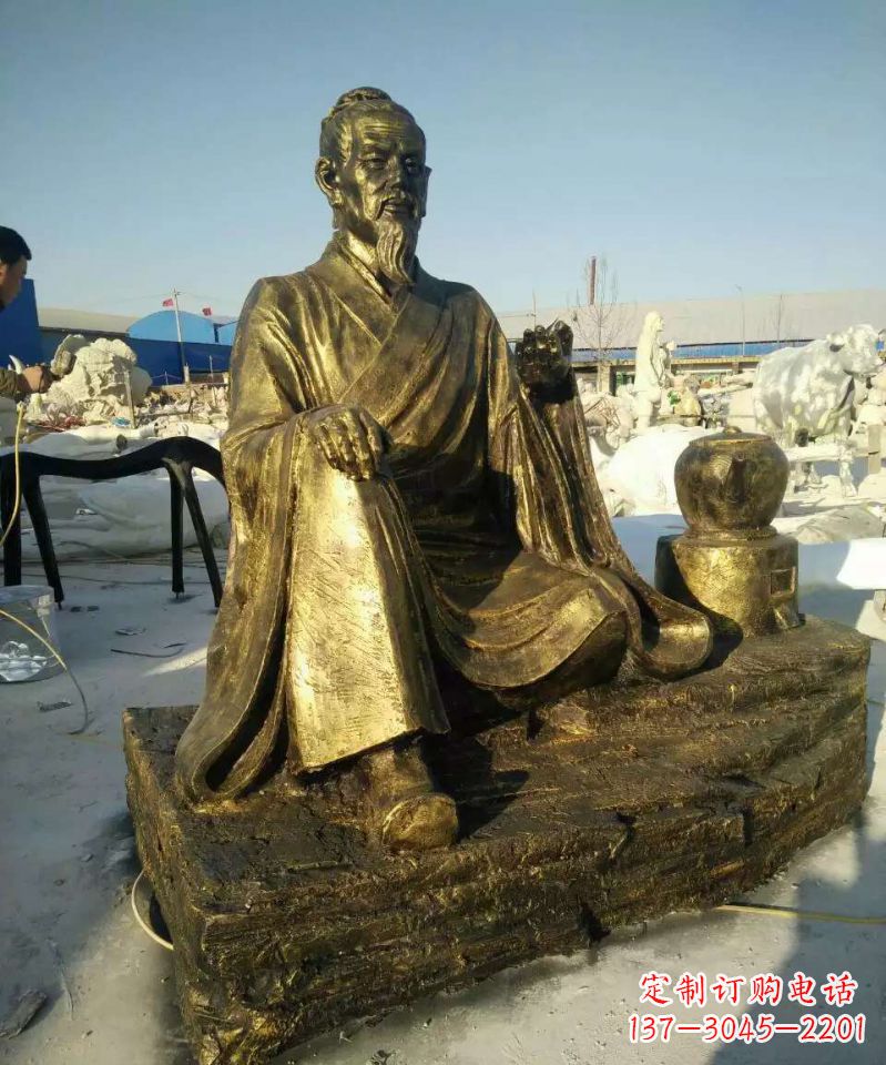 东营张仲景人物铜雕 