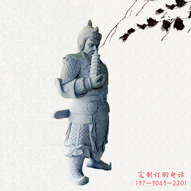 东营中国古代神话中的托塔天王石雕塑