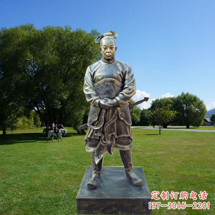 东营中国汉初三杰之韩信仿铜雕像