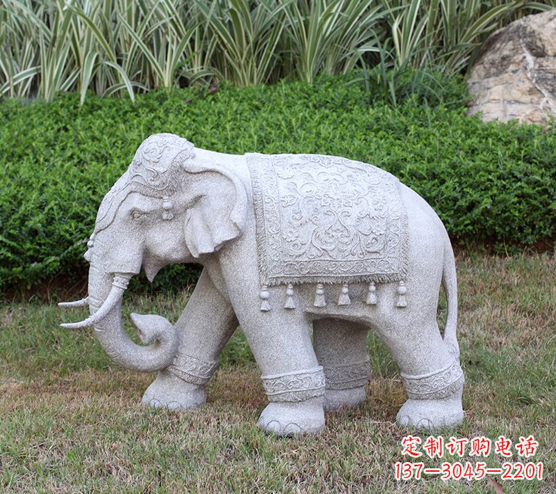 东营中式石雕大象