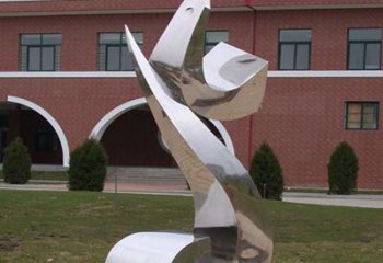 东营校园不锈钢海浪抽象雕塑