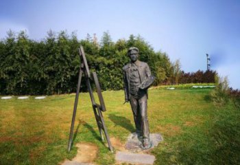 东营徐悲鸿城市雕塑公园铜雕像