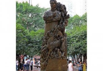 东营徐悲鸿铜雕